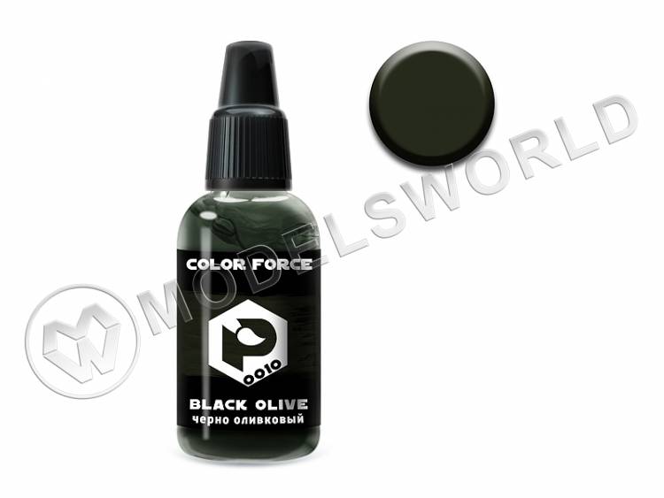 Акриловая краска Pacific88 Aero Черно оливковый (Black olive), 18 мл - фото 1