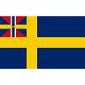 Шведско-норвежский флаг XIX век. Размер 45х28 мм
