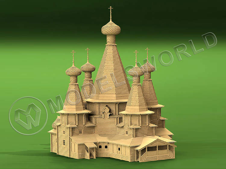 Набор для постройки модели Троицкая церковь, посад Нёнокса, XVIII век. Масштаб 1:72 - фото 1