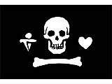Пиратский флаг Стида Бонетта. Размер 60х40 мм - фото 1
