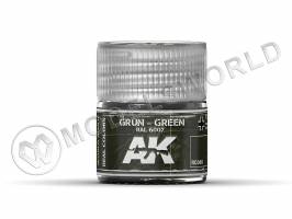 Акриловая лаковая краска AK Interactive Real Colors. Grün-Green RAL 6007. 10 мл