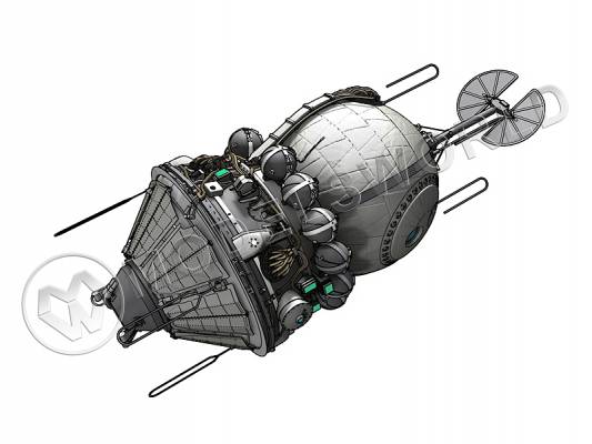 Склеиваемая пластиковая модель Советский космический корабль "Спутник-5". Масштаб 1:35