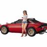 Склеиваемая пластиковая модель автомобиль Lancia Stratos HF "Stradale" с фигурой итальянской девушки (Limited Edition). Масштаб 1:24