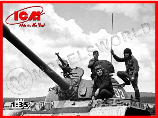 Фигуры Советский танковый экипаж (1979-1988). Масштаб 1:35 - фото 1