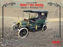 Склеиваемая пластиковая модель Model T 1910 Touring, американский пассажирский автомобиль. Масштаб 1:24