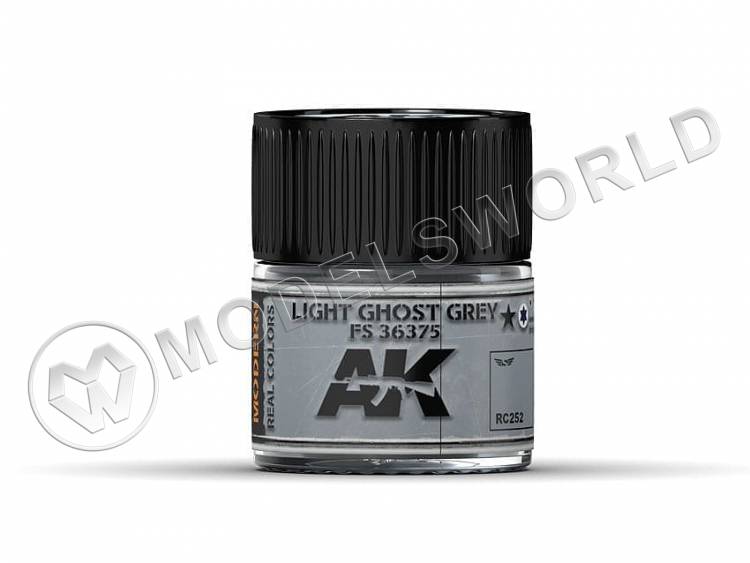 Акриловая лаковая краска AK Interactive Real Colors. Light Ghost Grey  FS 36375. 10 мл