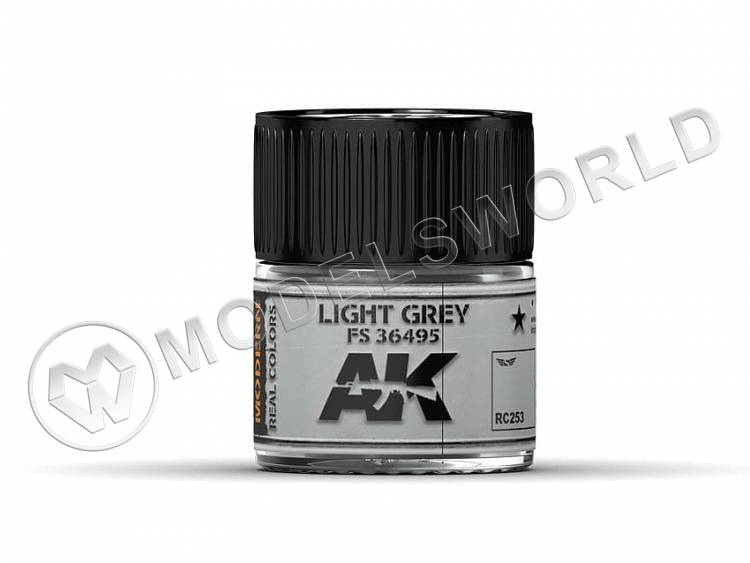 Акриловая лаковая краска AK Interactive Real Colors. Light Grey FS 36495. 10 мл - фото 1