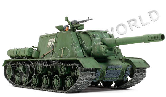 Склеиваемая пластиковая модель Советская САУ ИСУ-152 (с 2 фигурами). Масштаб 1:35 - фото 1
