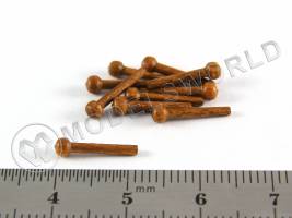 Деревянный гвоздь, орех, 11 мм, 10 шт