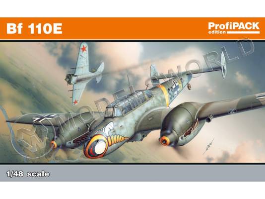 Склеиваемая пластиковая модель самолета Bf 110E. ProfiPACK. Масштаб 1:48