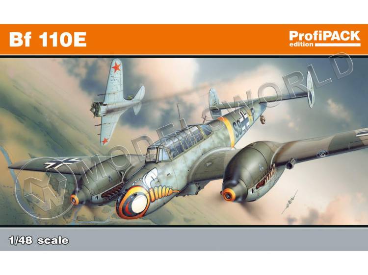 Склеиваемая пластиковая модель самолета Bf 110E. ProfiPACK. Масштаб 1:48 - фото 1
