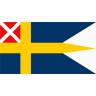 Шведский флаг 1815 г.  Размер 45х28 мм