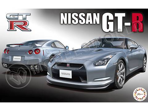 Склеиваемая пластиковая модель автомобиль Nissan GT-R. Масштаб 1:24 - фото 1