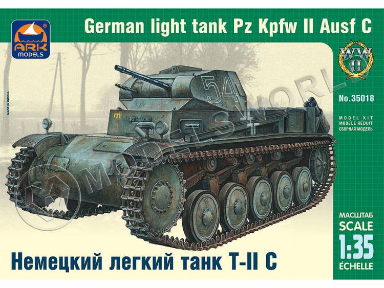 Склеиваемая пластиковая модель Немецкий легкий танк T-II. Масштаб 1:35 - фото 1