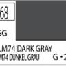 Краска водоразбавляемая художественная MR.HOBBY RLM74 DARK GRAY (полуматовая), 10 мл