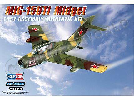 Склеиваемая пластиковая модель Советский истребитель MiG-15UTI Midget. Масштаб 1:72 - фото 1
