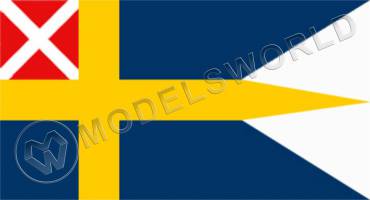 Шведы 1815 флаг. Размер 60х40 мм
