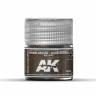 Акриловая лаковая краска AK Interactive Real Colors. Dunkelbraun-Dark Brown RAL 7017. 10 мл