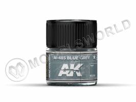 Акриловая лаковая краска AK Interactive Real Colors. M-485 Blue Grey. 10 мл