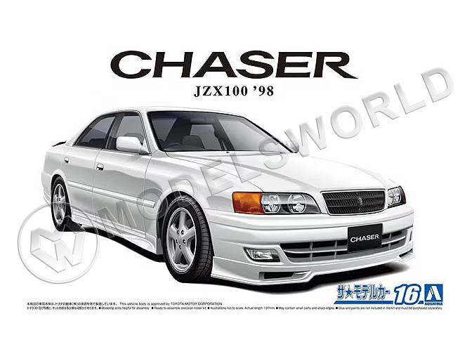 Склеиваемая пластиковая модель автомобиль Toyota Chaser Tourer V '98 JZX100. Масштаб 1:24 - фото 1