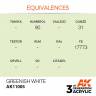 Акриловая краска AK Interactive 3rd GENERATION Standard. Greenish White. 17 мл