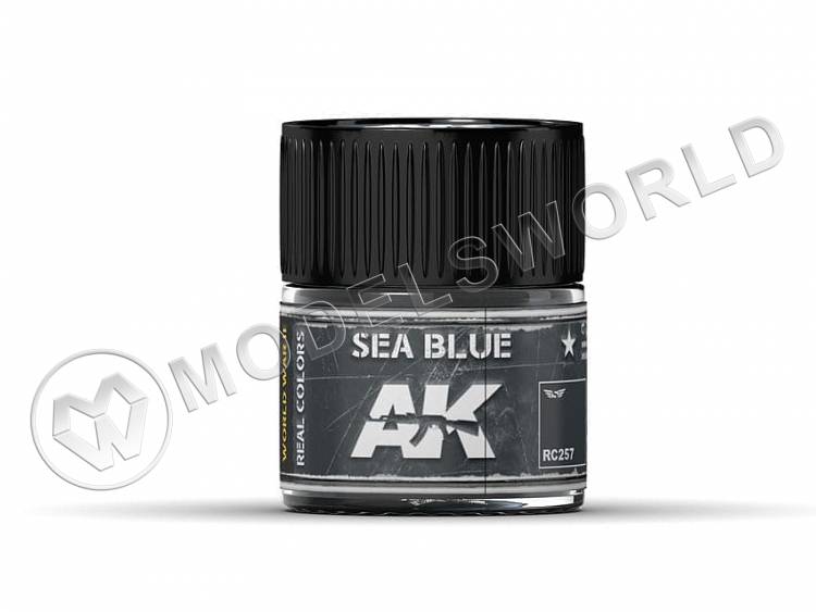 Акриловая лаковая краска AK Interactive Real Colors. Sea Blue. 10 мл - фото 1