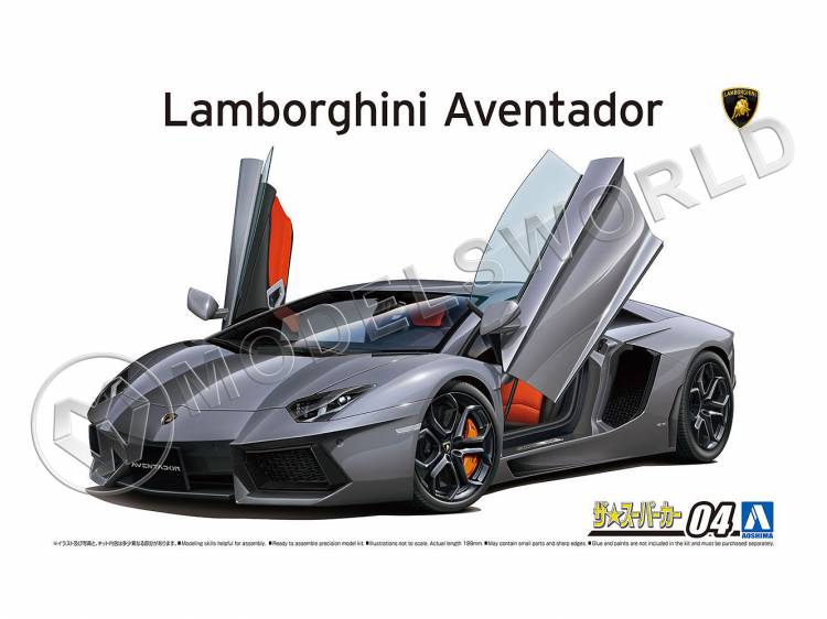 Склеиваемая пластиковая модель автомобиль Lamborghini Aventador LP700-4 '11. Масштаб 1:24 Склеиваемая пластиковая модель автомобиль Lamborghini Aventador LP700-4 '11. Масштаб 1:24 - фото 1