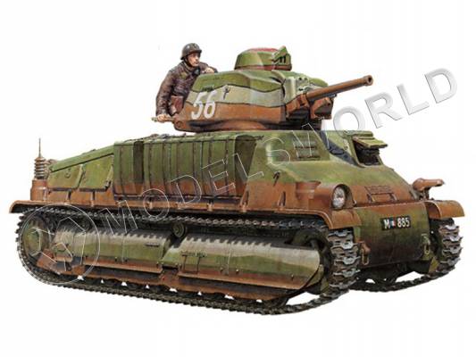 Склеиваемая пластиковая модель средний французский танк SOMUA S35 (с 1 фигурой). Масштаб 1:35