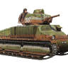 Склеиваемая пластиковая модель средний французский танк SOMUA S35 (с 1 фигурой). Масштаб 1:35