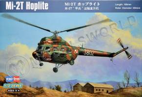 Склеиваемая пластиковая модель Вертолет Mi-2T Hoplite. Масштаб 1:72