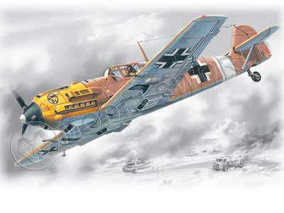 Склеиваемая пластиковая модель Мессершмитт Bf 109E-7/Trop. Масштаб 1:72 - фото 1