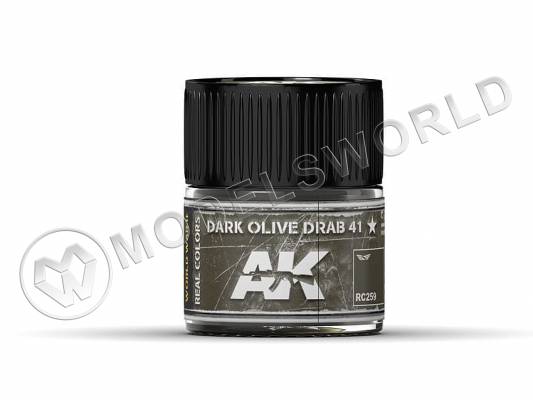 Акриловая лаковая краска AK Interactive Real Colors. Dark Olive Drab 41. 10 мл