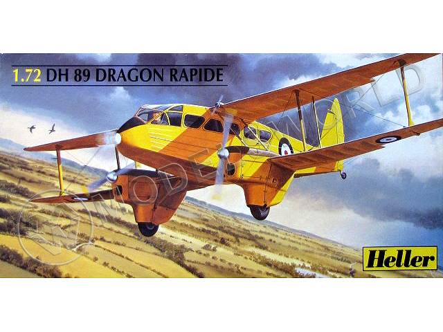 Склеиваемая пластиковая модель Самолет DH 89 Dragon Rapide + Остекление. Масштаб 1:72 - фото 1