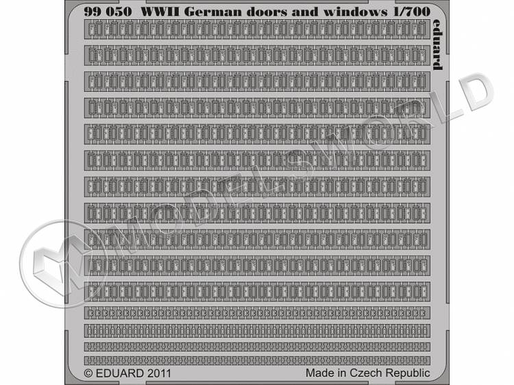 Фототравление Двери и окна Германия WWII. Масштаб 1:700 - фото 1