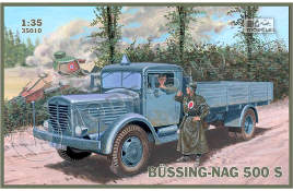 Склеиваемая пластиковая модель Немецкий грузовик Bussing-NAG 500 S с дополнительным набором фототравления. Масштаб 1:35