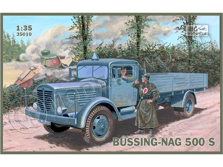 Склеиваемая пластиковая модель Немецкий грузовик Bussing-NAG 500 S с дополнительным набором фототравления. Масштаб 1:35 - фото 1