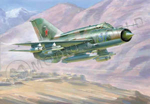Склеиваемая пластиковая модель Истребитель MiG-21бис. Масштаб 1:72 - фото 1