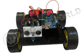 Конструктор - робот 4-х моторный с ультразвуковым датчиком-дальномером.