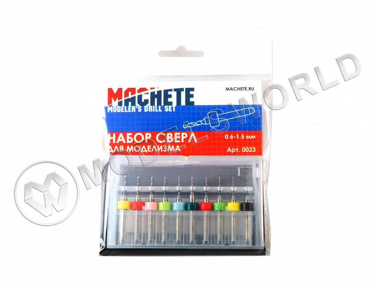 Набор сверл для моделизма Machete 0.6-1.5 мм