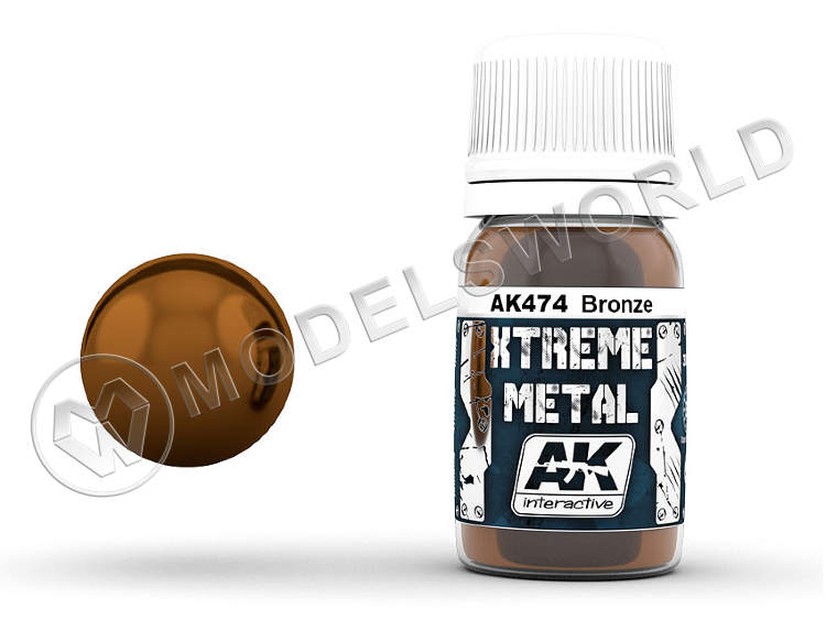 Краска AK Interactive XTREME METAL BRONZE. 30 мл - фото 1