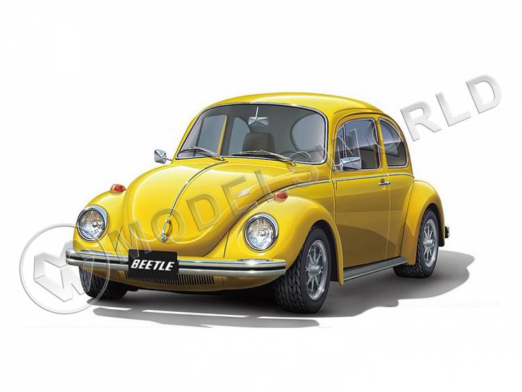 Склеиваемая пластиковая модель автомобиль Volkswagen Beetle '73. Масштаб 1:24 - фото 1