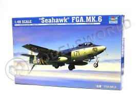 Склеиваемая пластиковая модель самолет Sea Hawk FGA Mk 6 + КОМПЛЕКТ ДОПОЛНЕНИЙ. Масштаб 1:48