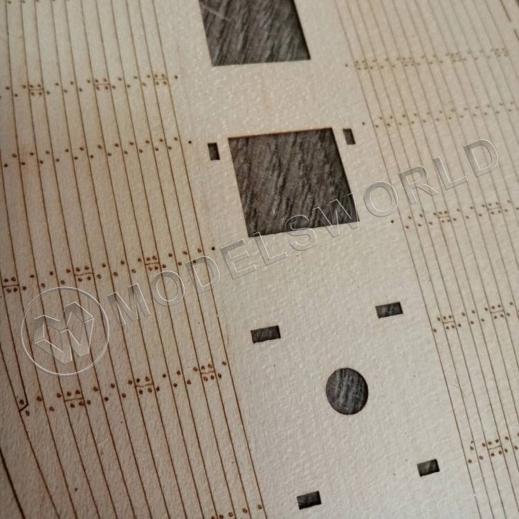 Палуба для модели корабля "Бриг "Меркурий". Масштаб 1:72 - фото 1
