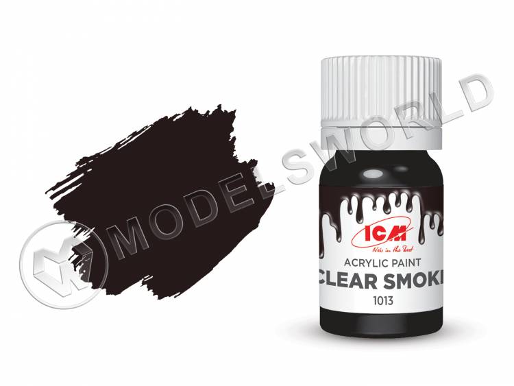 Акриловая краска ICM, цвет Прозрачный дым (Clear Smoke), 12 мл - фото 1