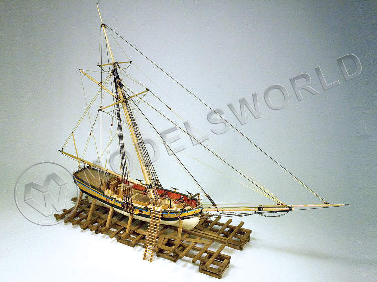 Набор для постройки модели корабля VIRGINIA ARMED SLOOP. Масштаб 1:48 - фото 1