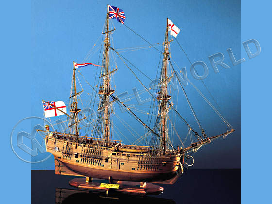 Набор для постройки модели корабля HMS ENDEAVOUR английский бриг, 1768 г. Масштаб 1:60  - фото 1