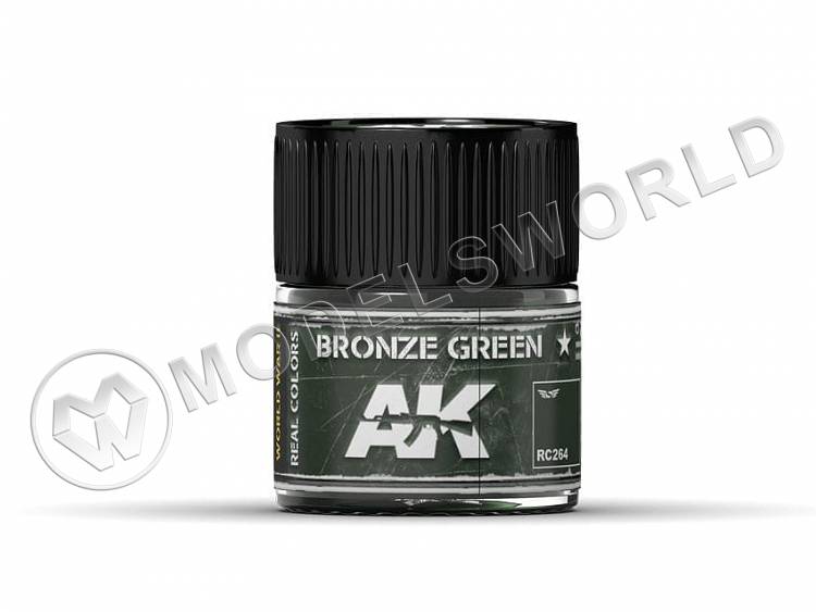 Акриловая лаковая краска AK Interactive Real Colors. Bronze Green. 10 мл - фото 1