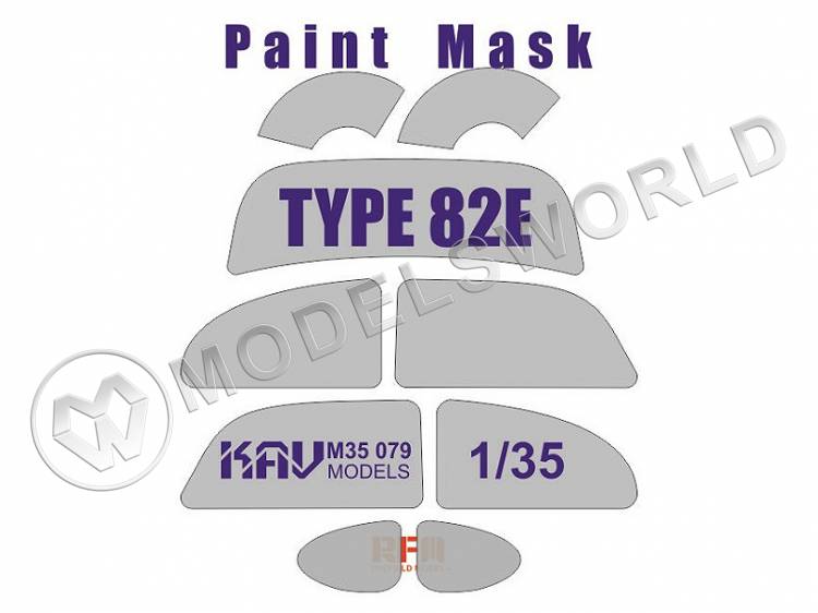 Окрасочная маска на остекление Volkswagen Type 82E, RFM. Масштаб 1:35 - фото 1