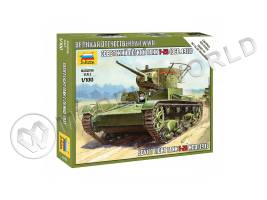 Склеиваемая пластиковая модель Советский легкий танк Т-26. Масштаб 1:100