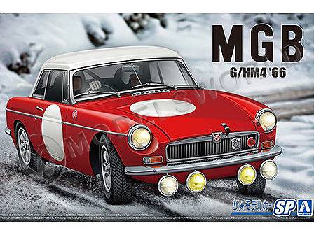 Склеиваемая пластиковая модель автомобиль MG-B G/HM4 Club Rally Ver. '66. Масштаб 1:24 - фото 1